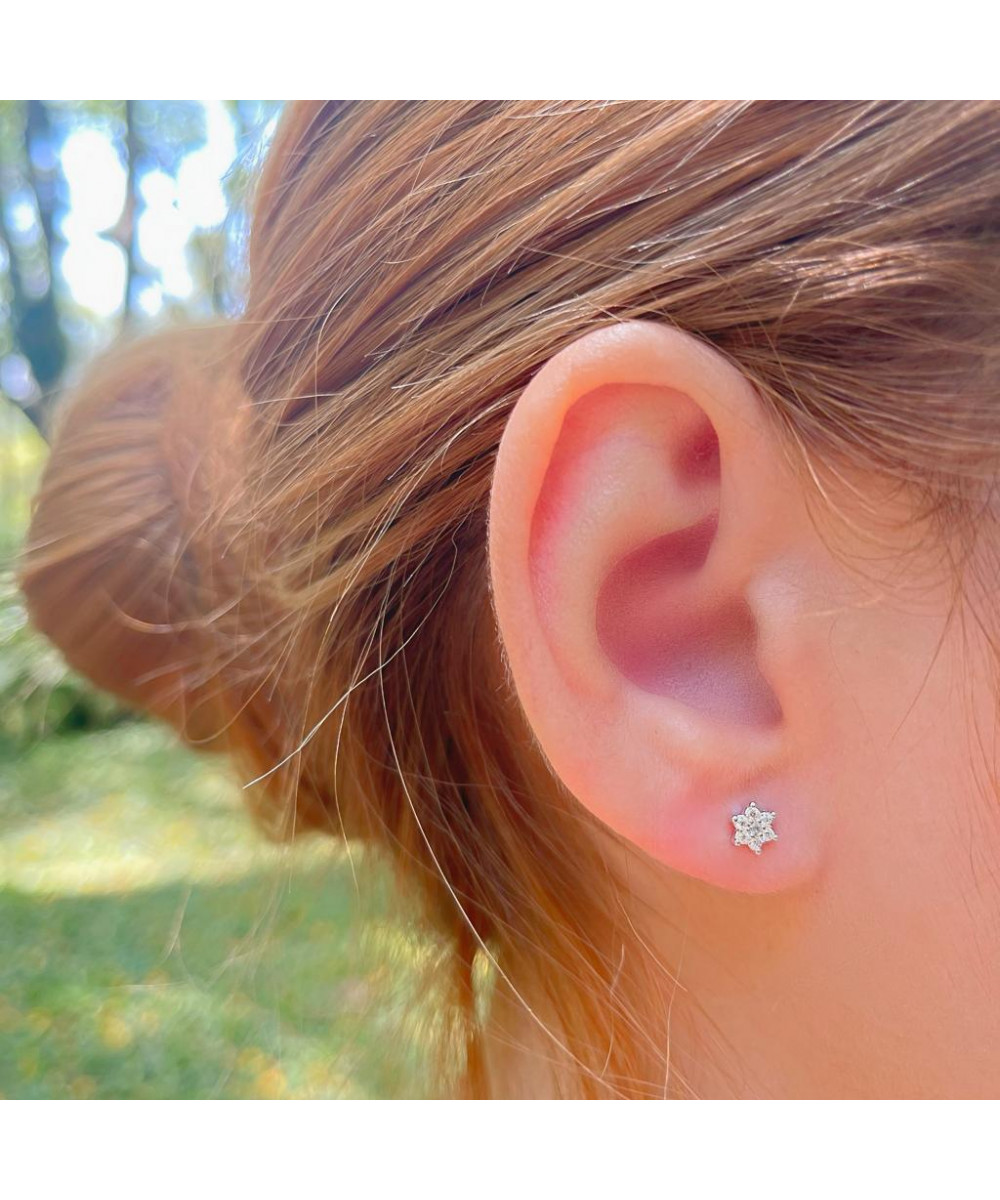 Brinco de Prata Chuveirinho Cristal