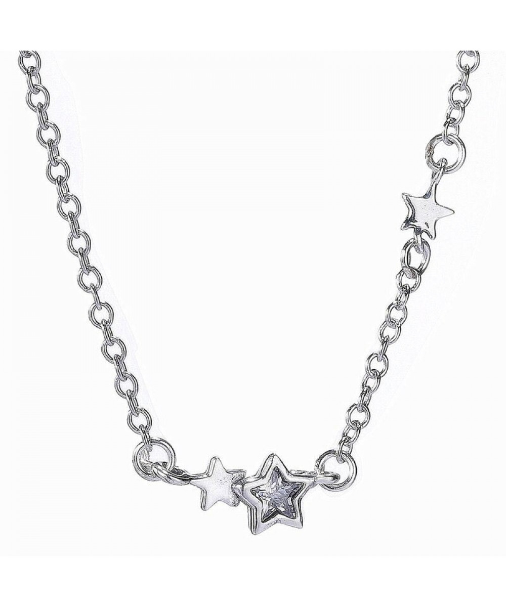 Colar de Prata Estrelas Gêmeas