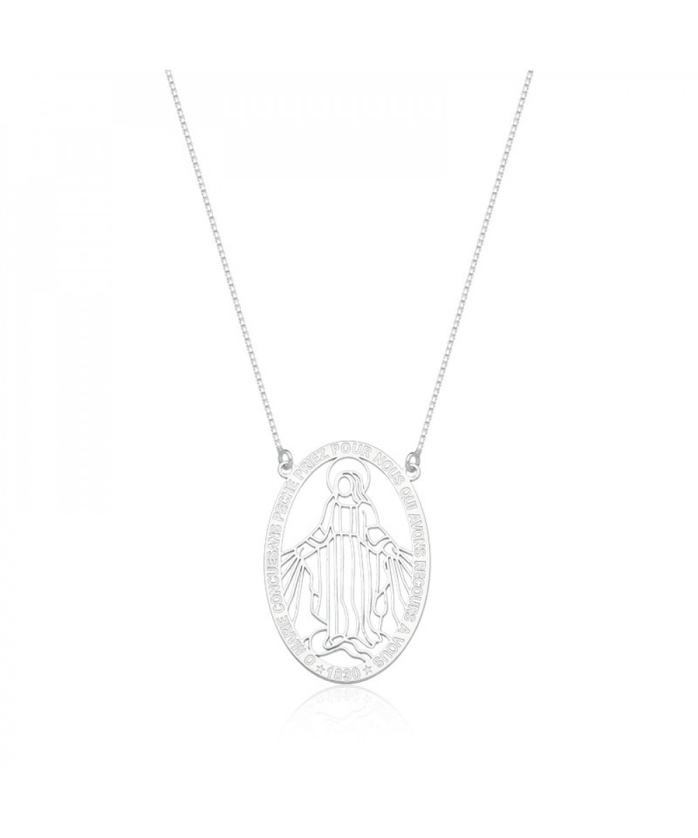 Colar de Prata Nossa Senhora das Graças Médio