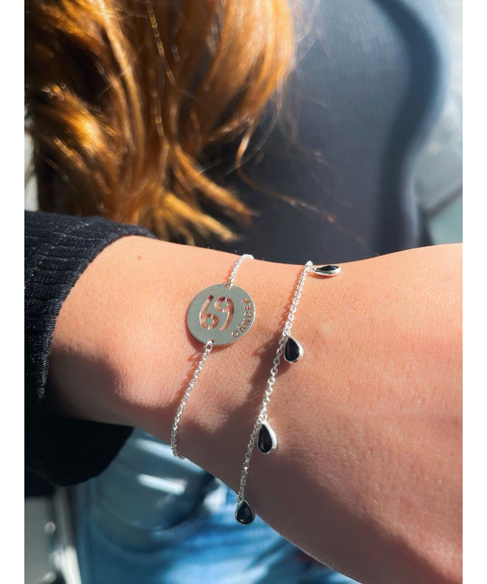 Pulseira de Prata Signo Câncer