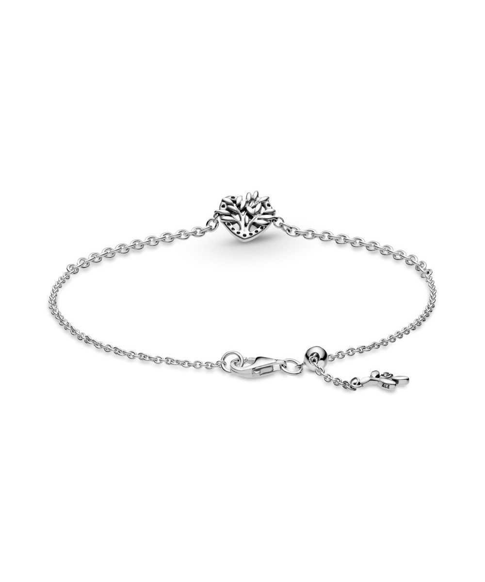 Pulseira de Prata Coração Arvore da Família