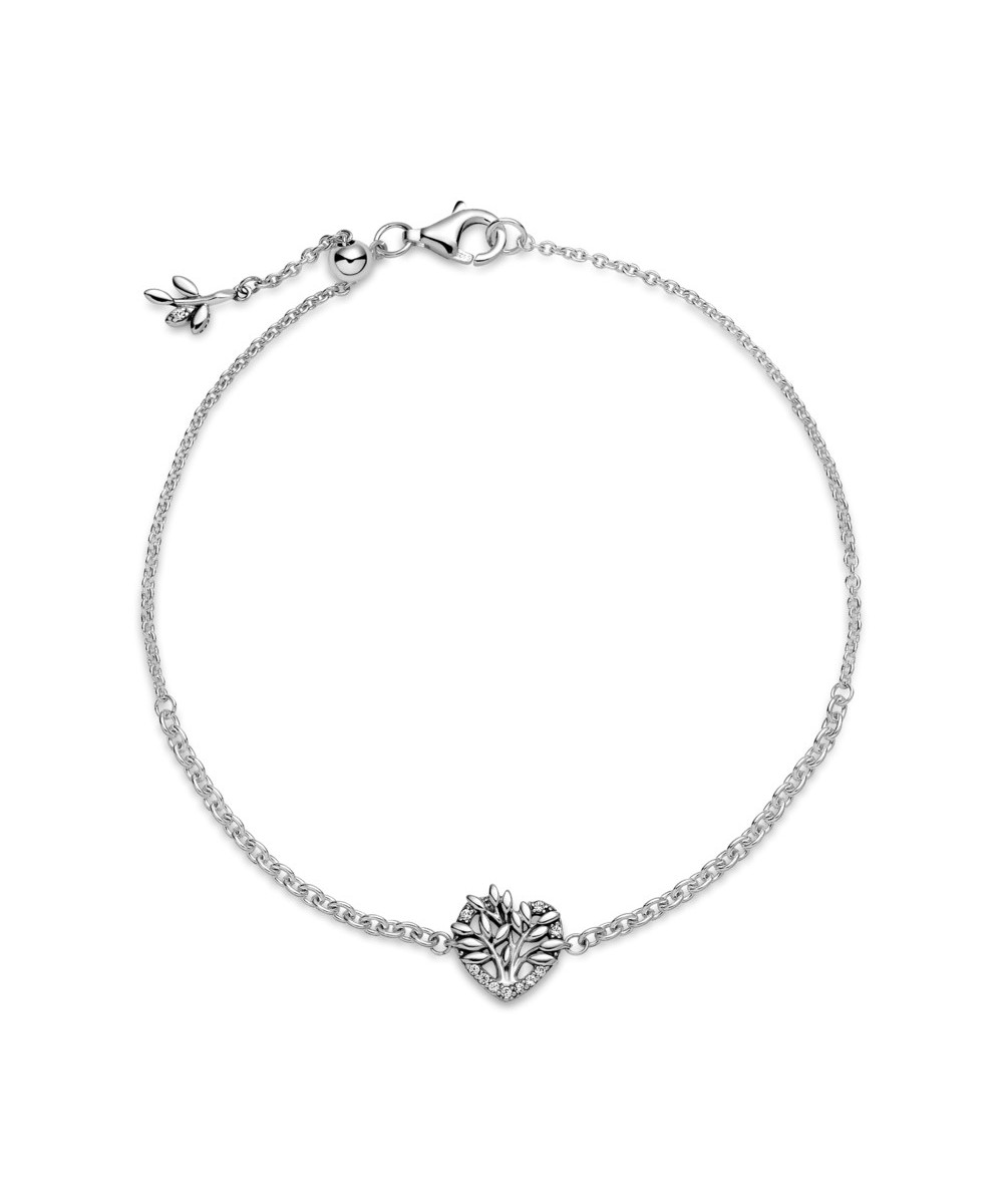 Pulseira de Prata Coração Arvore da Família