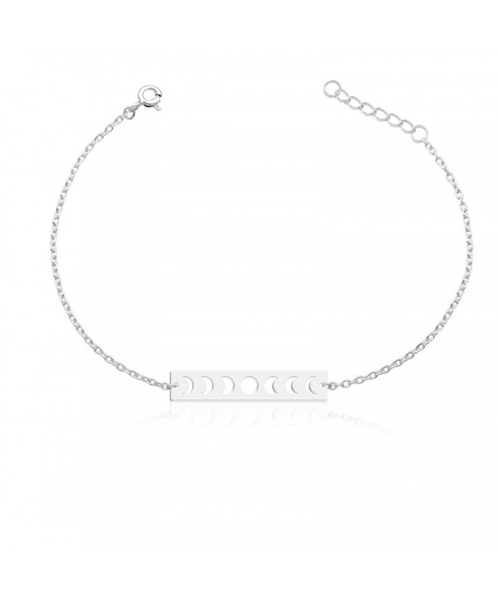 Pulseira de Prata Fases da Lua