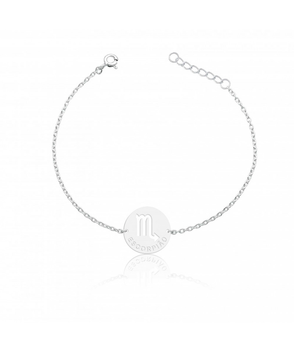 Pulseira de Prata Signo Escorpião