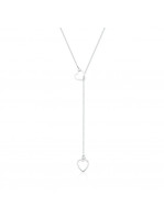 Colar de Prata Gravata Two heart