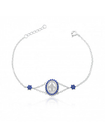 PULSEIRA ZIRCÔNIA NOSSA SENHORA DAS GRAÇAS OVAL SARIFAS