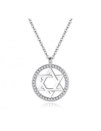 Colar de Prata Estrela de Davi