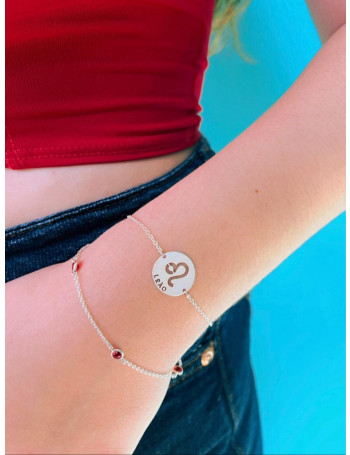 Pulseira de Prata Signo Leão