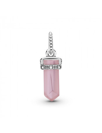 Pingente de Prata Amuleto Rosa