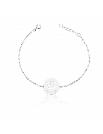 Pulseira de Prata Signo Câncer