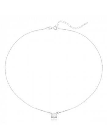 Choker de Prata Glam Cristal