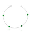 Pulseira de Prata Zircônias Verdes Small