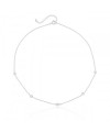 Colar de Prata Choker Redondo Cristal