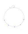 Colar de Prata Choker Redondo Safira