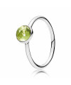 Anel de Prata Gota De Peridoto Agosto