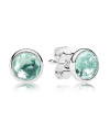Brinco de Prata Gota Cristal Azul-Água Março