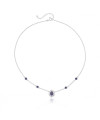 Colar de Prata Choker Gota Ametista