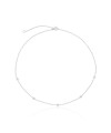 Colar de Prata Choker Pontos Cristal 